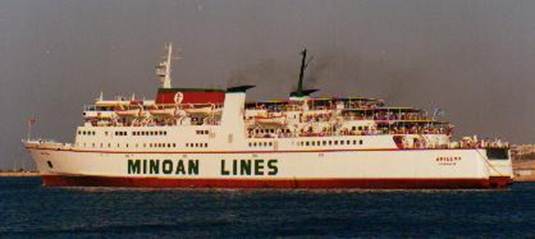 Descrizione: K:\SFONDI\NAVI\Zilletto Ferries Website\Authorized by Peter Inpijn\MINOAN LINES FB Ariadne 02 coll.jpg